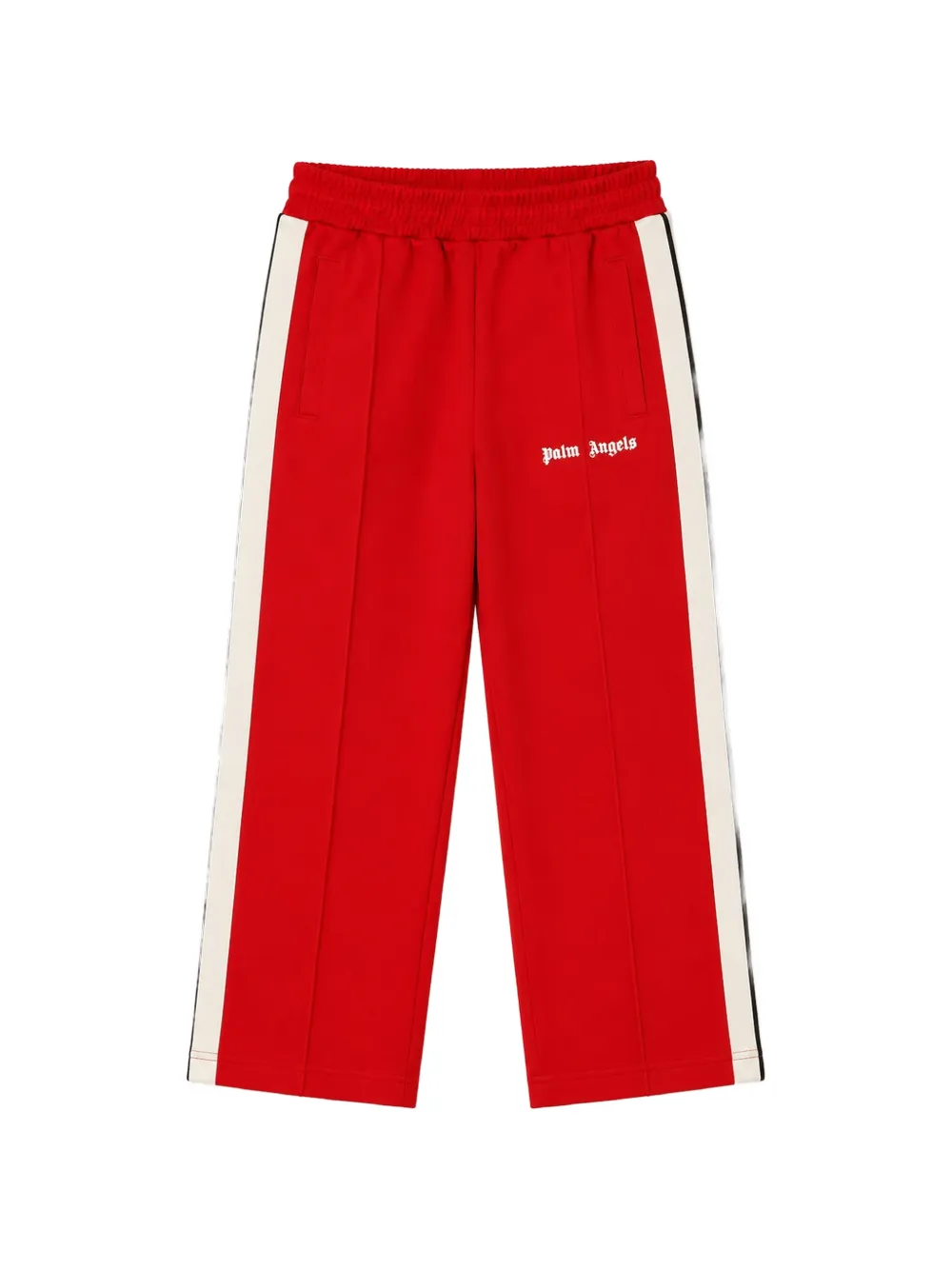 Palm Angels Kids logo-print side-stripe track pants - Rosso