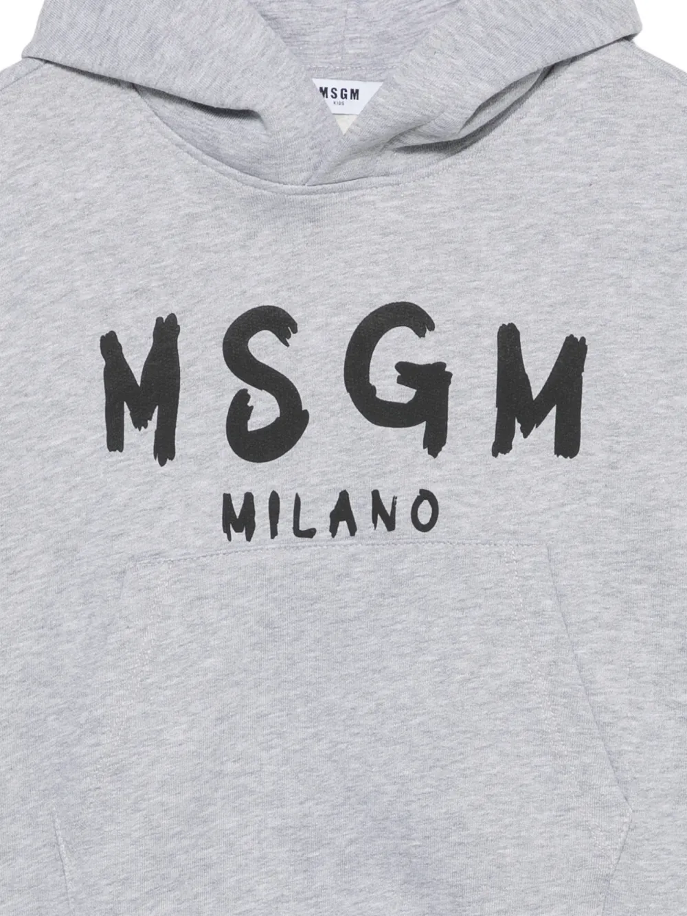 MSGM Kids Hoodie met logoprint Grijs