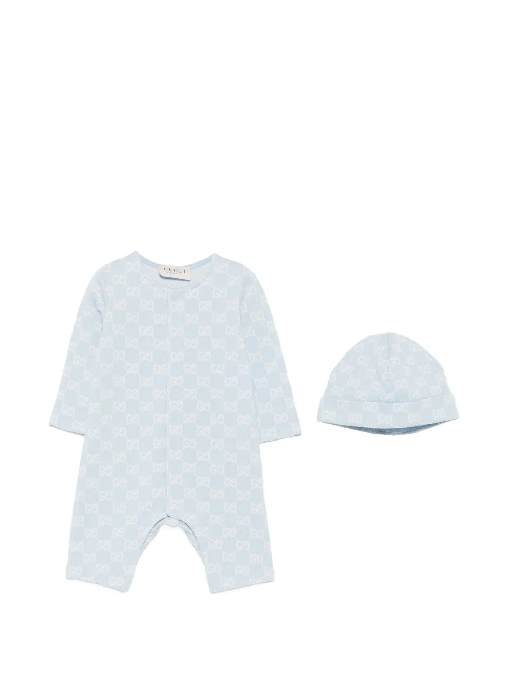 Gucci Kids GG Supreme babygrow set - Blau