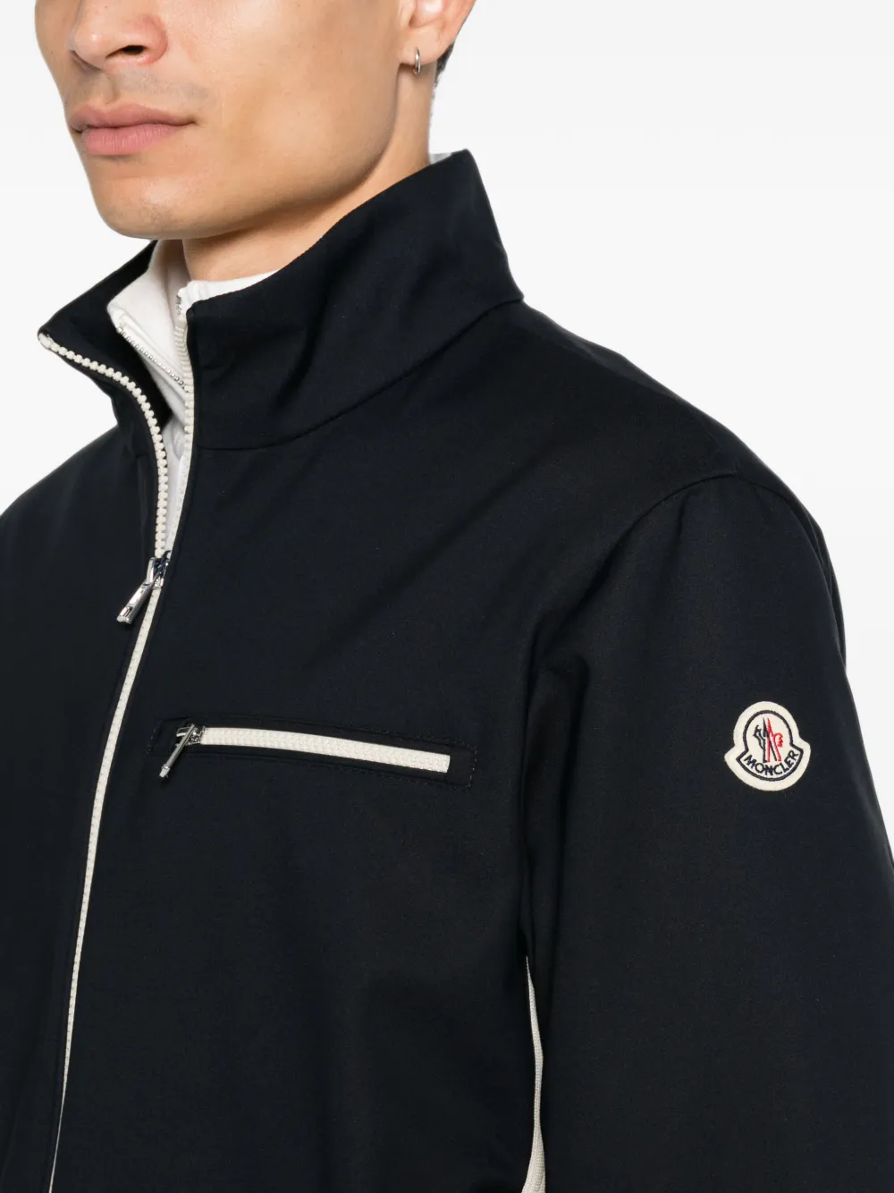 Moncler Jack met logopatch Zwart