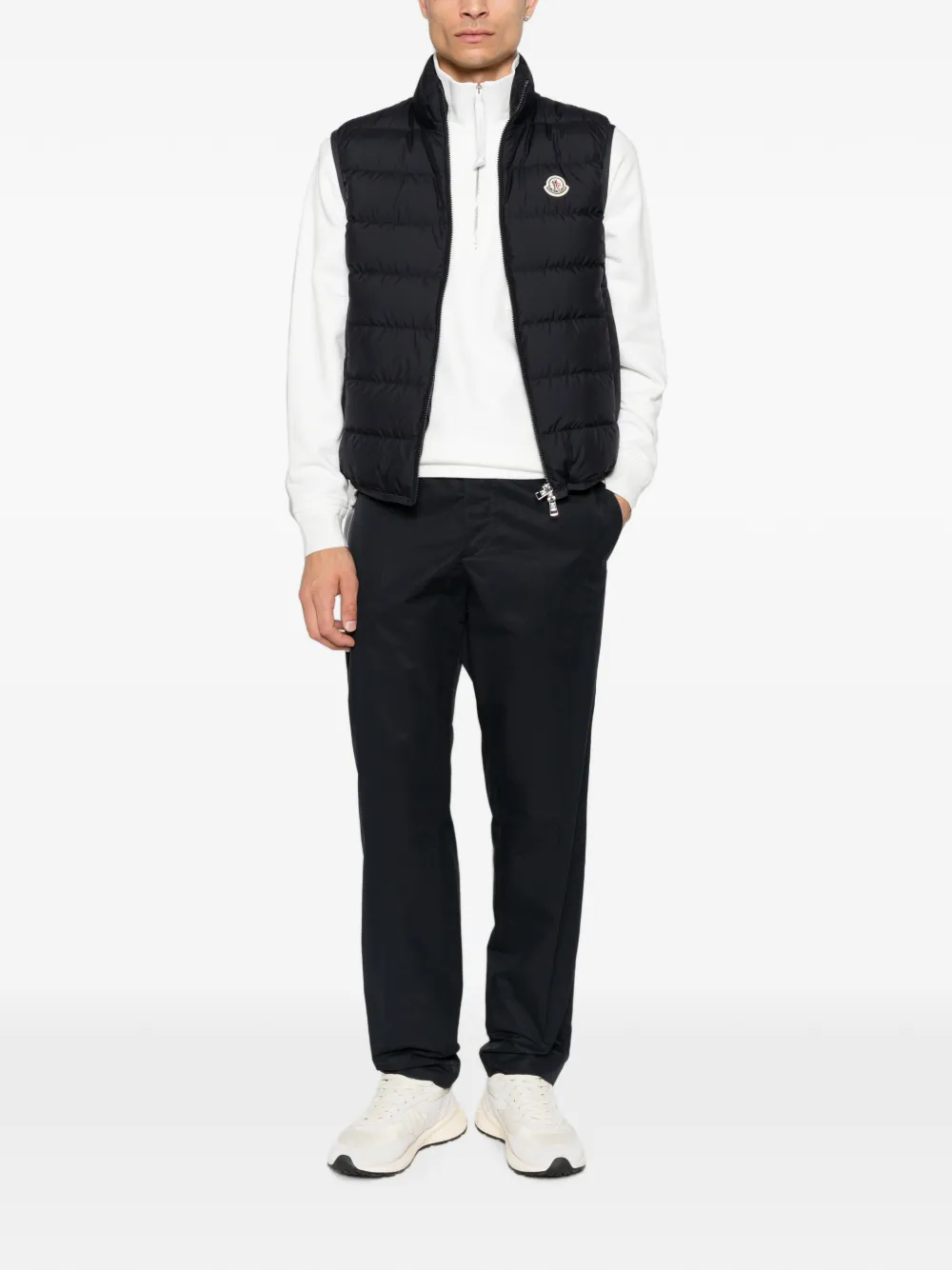 Moncler Bodywarmer met logopatch Zwart