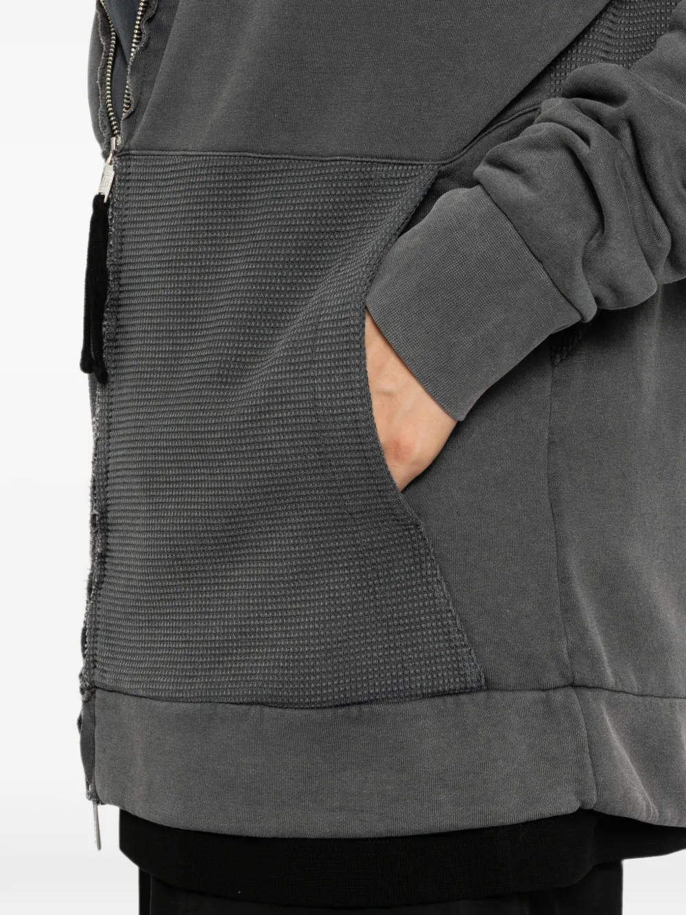 Thom Krom Hoodie met vlakken Grijs