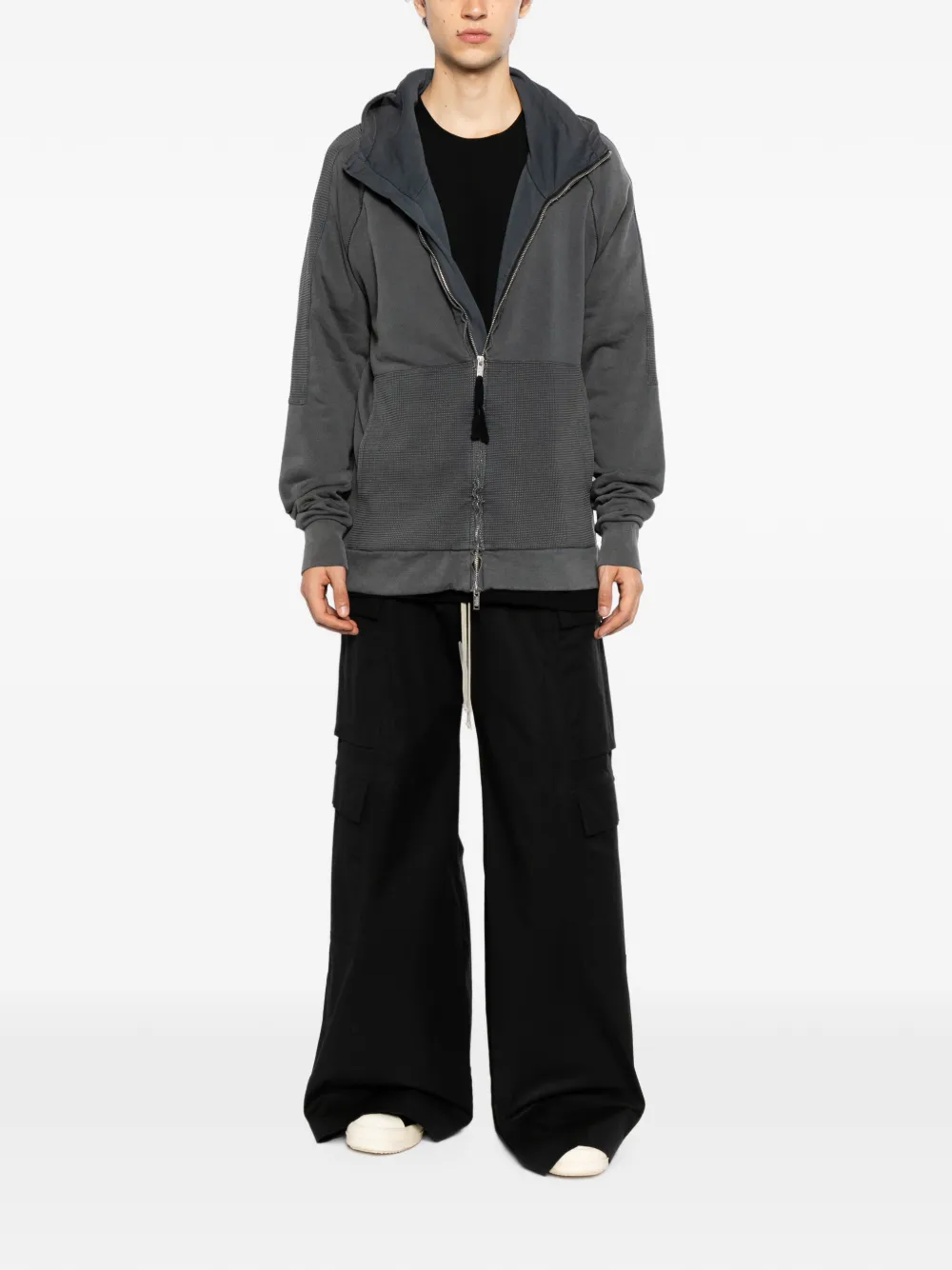 Thom Krom Hoodie met vlakken Grijs