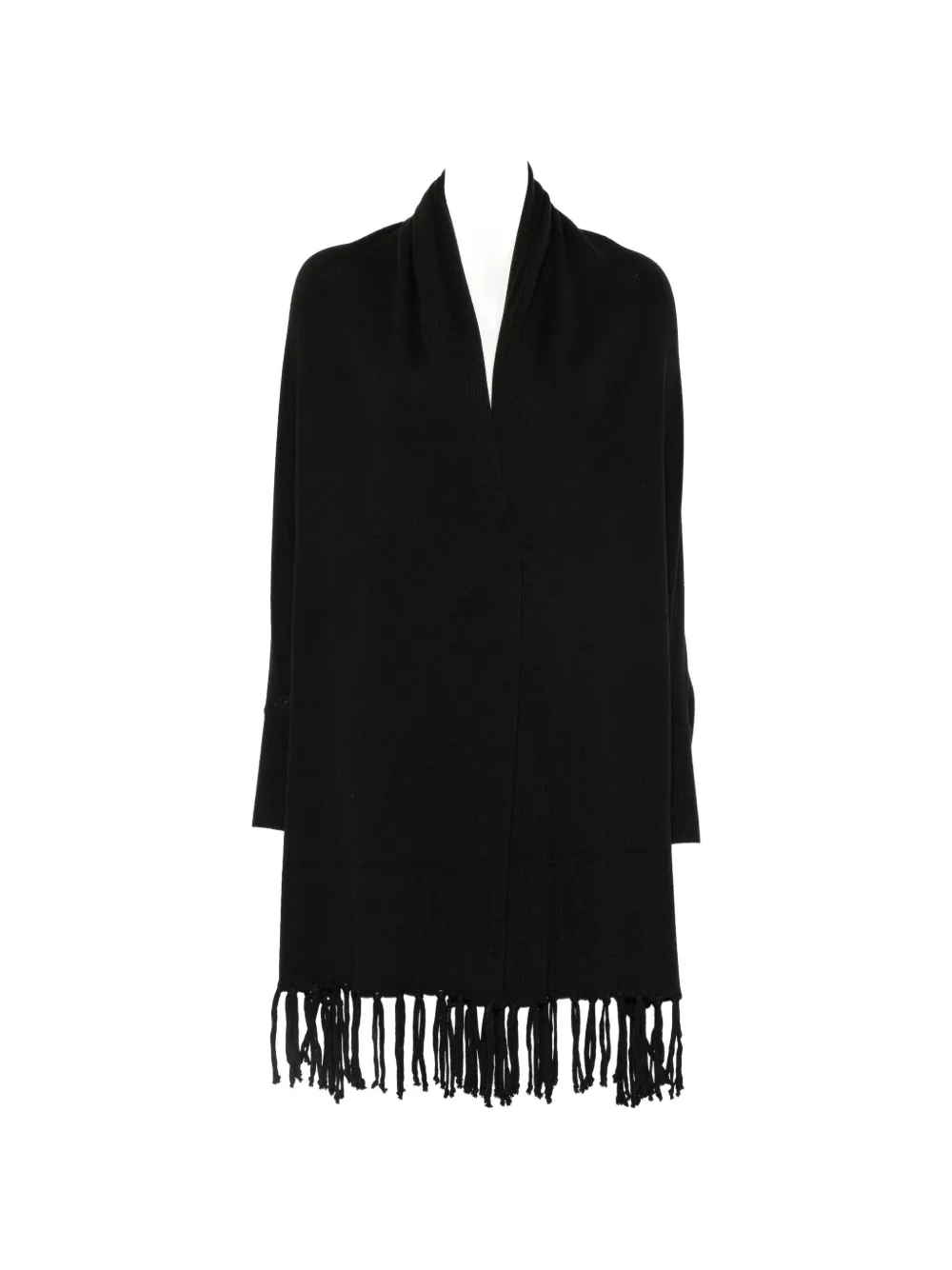 ALPHA STUDIO fringe-trim cardigan - Nero