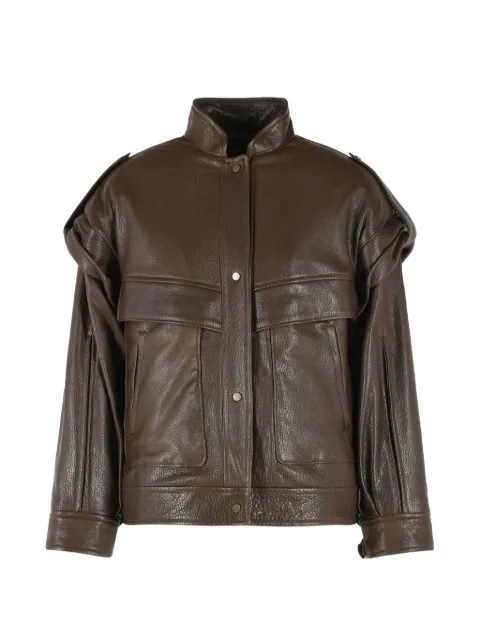 Salvatore Santoro leather bomber jacket