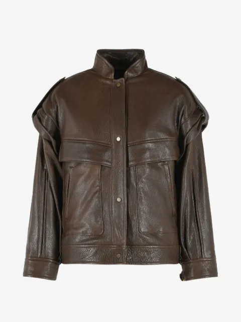 Salvatore Santoro leather bomber jacket