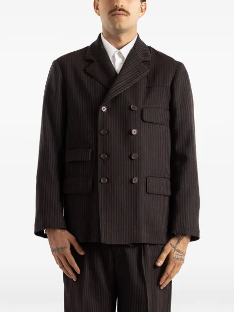 TAIGA TAKAHASHI double-breasted pinstriped jacket