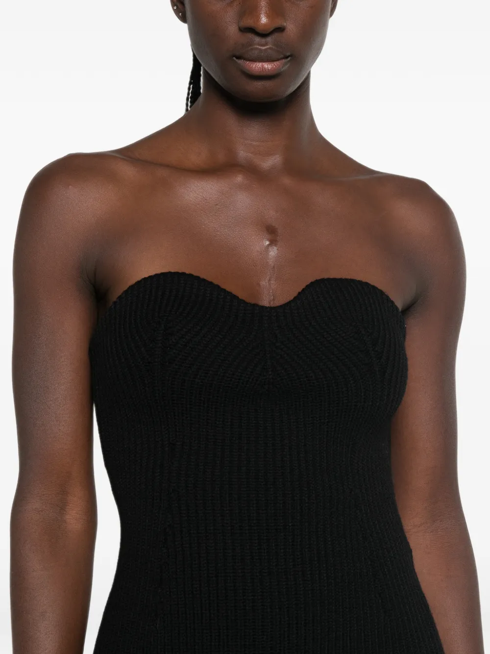 Jil Sander Strapless top Zwart