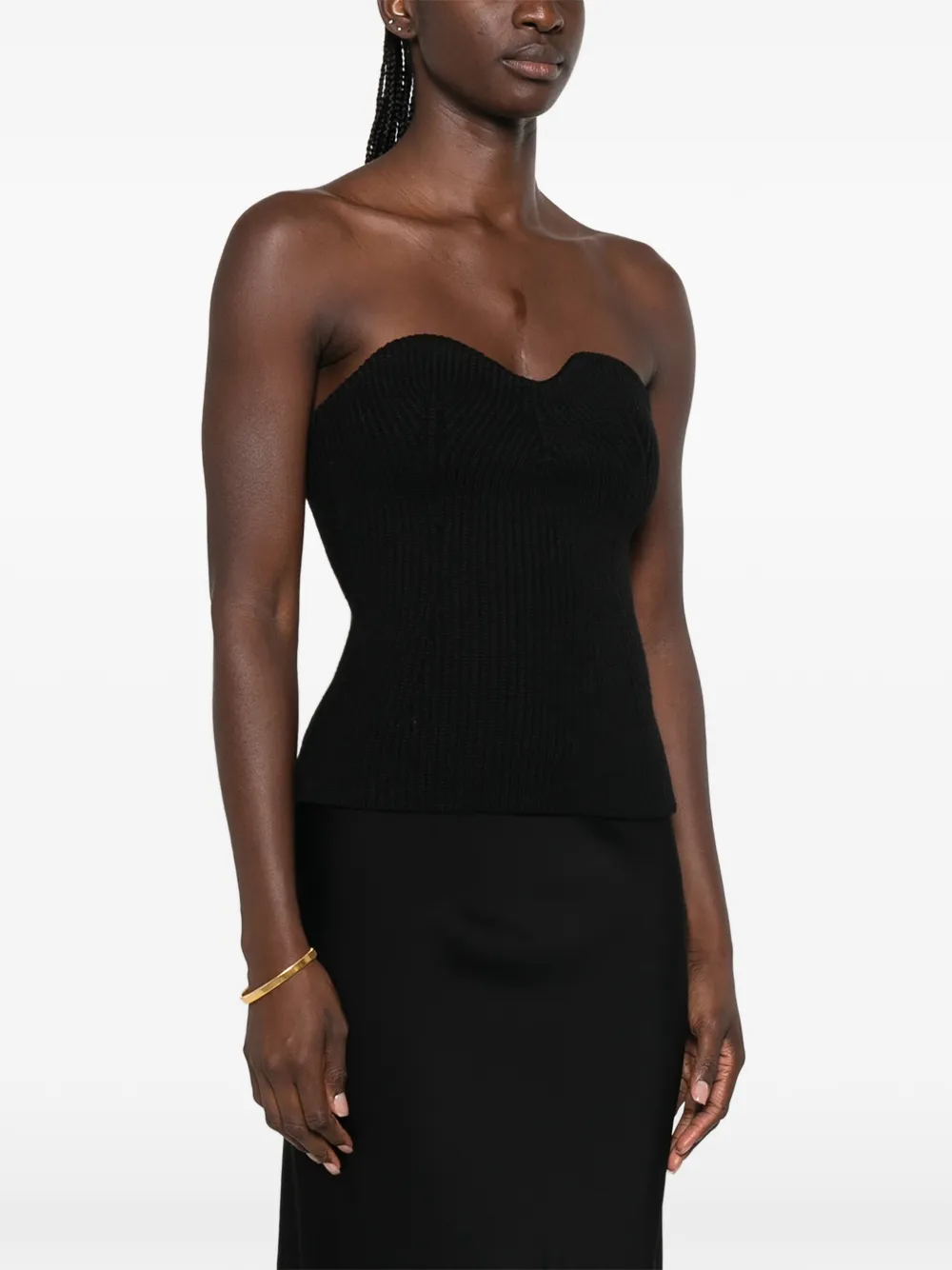 Jil Sander Strapless top Zwart