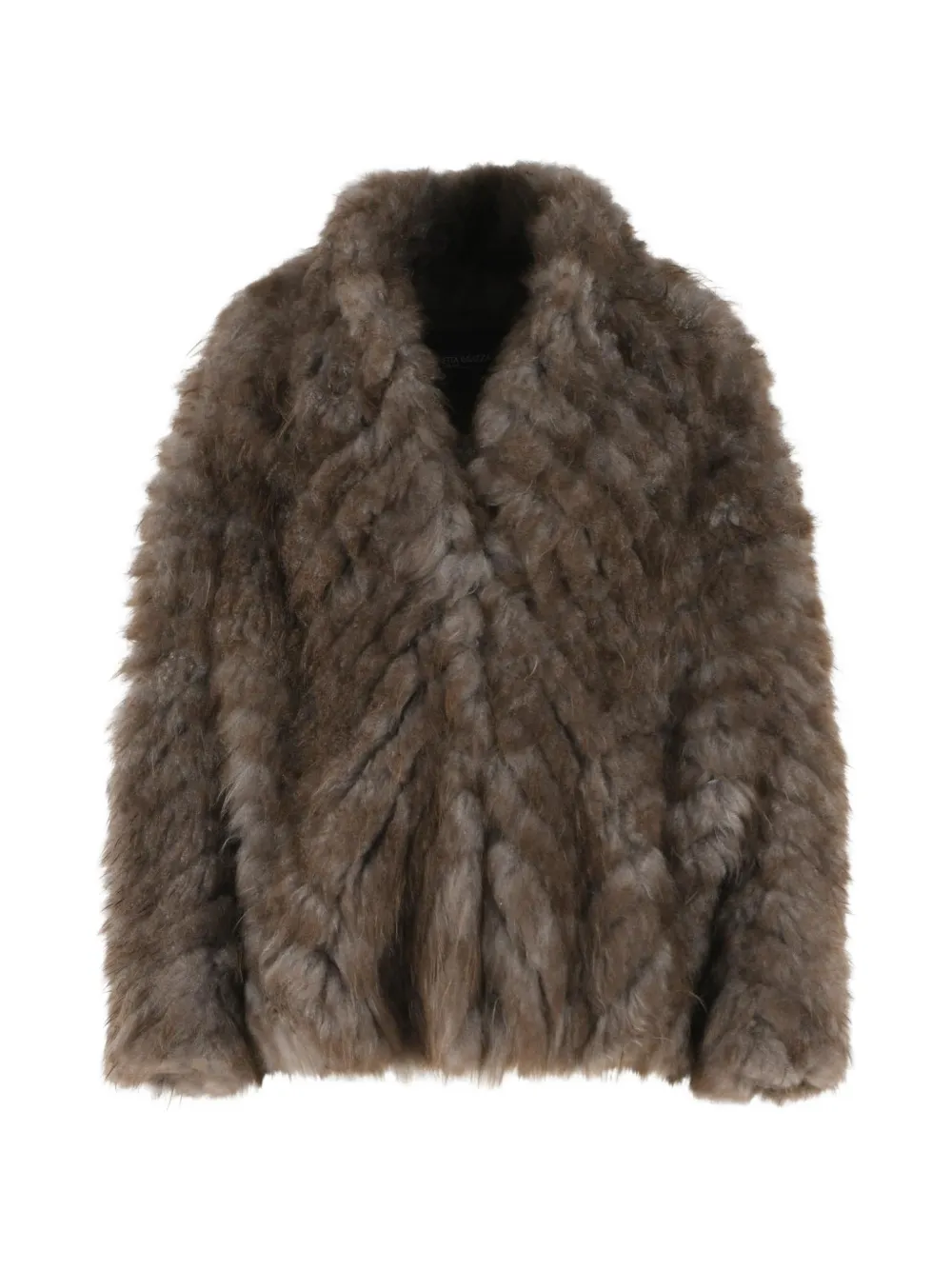 Simonetta Ravizza goat-fur lapel jacket - Braun
