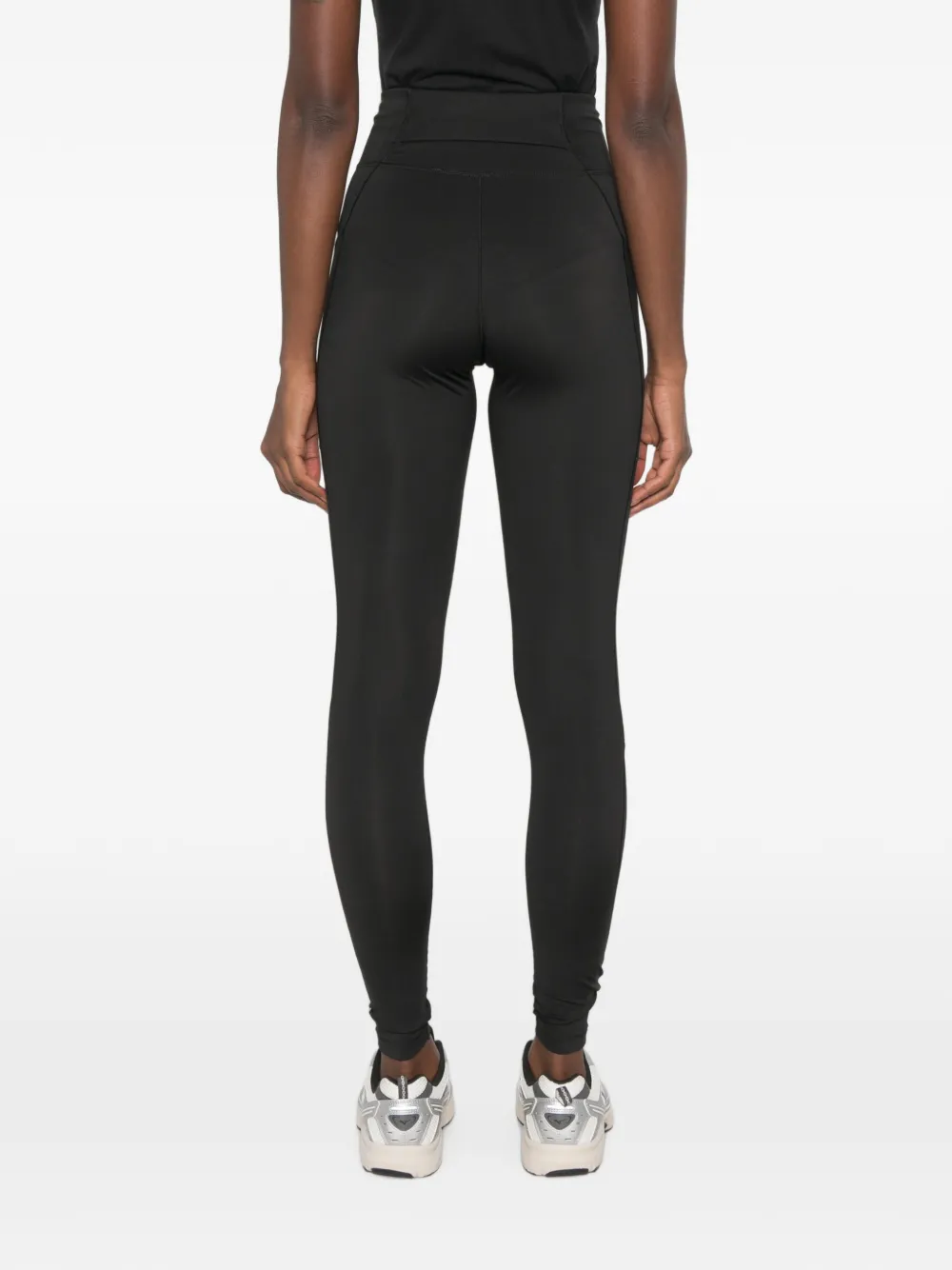 Y-3 logo-print leggings Zwart