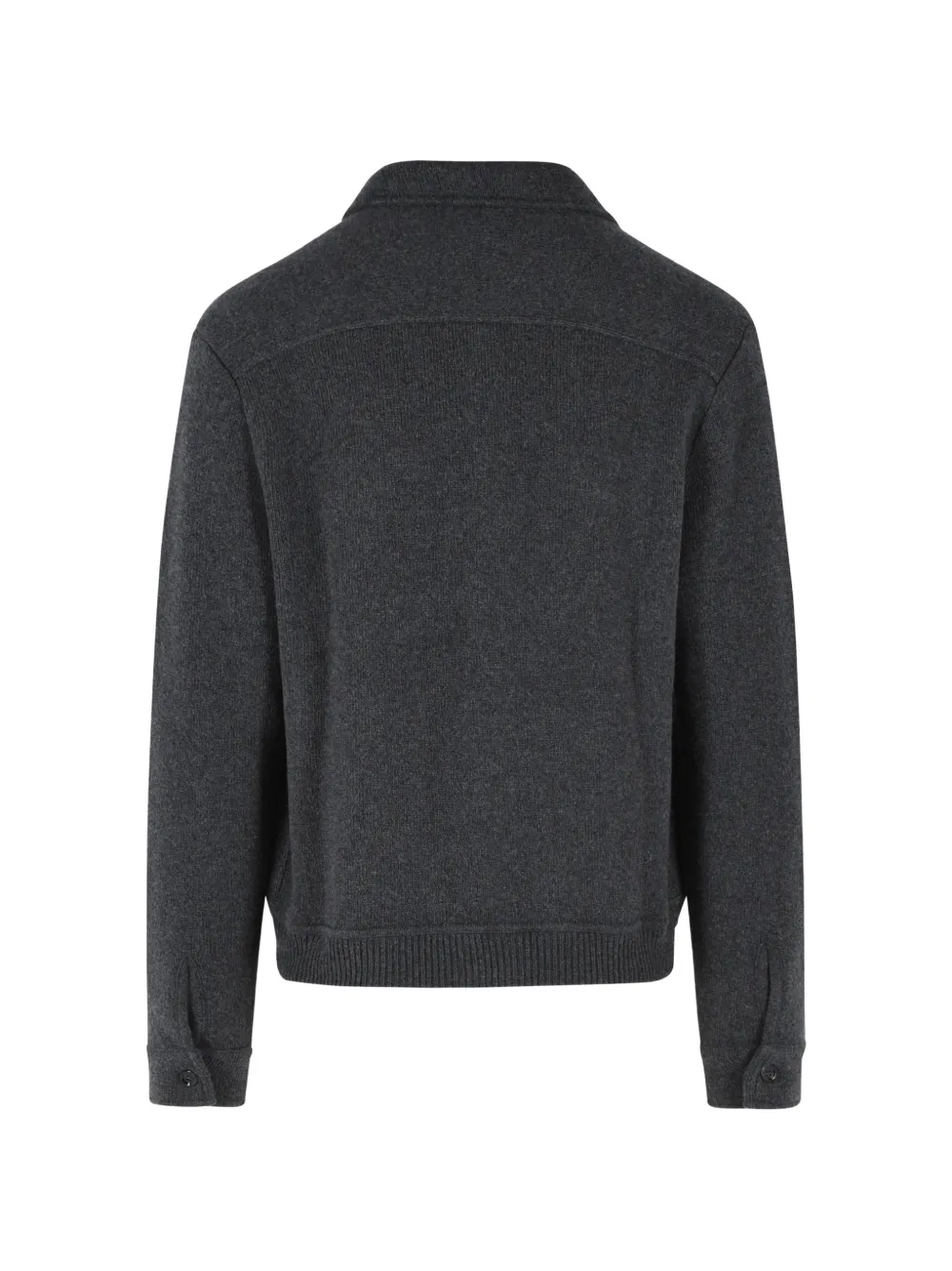 Lardini Gebreid jack met knopen Grijs