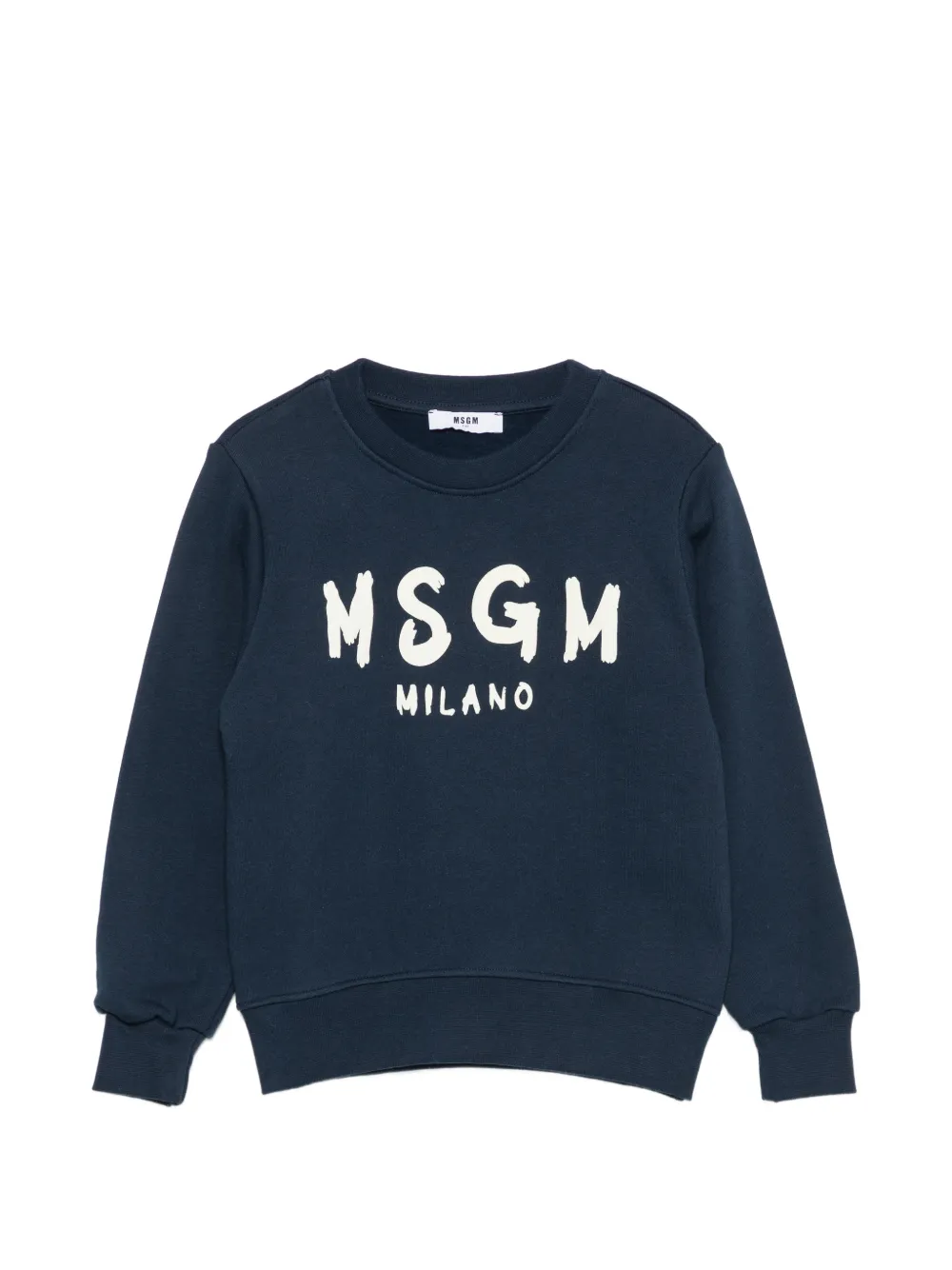 MSGM Kids logo-print sweatshirt - Blu