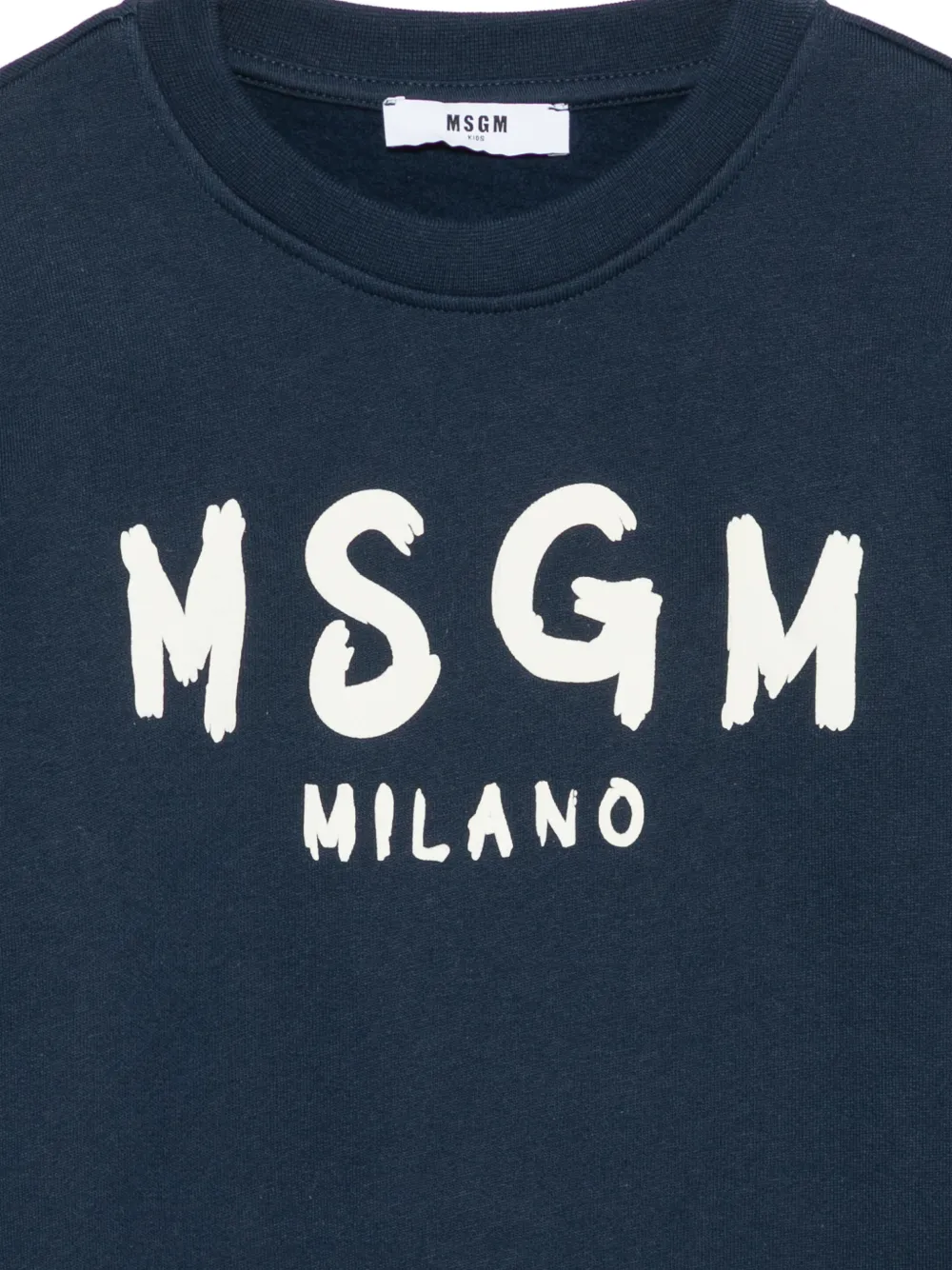 MSGM Kids Sweater met logoprint Blauw