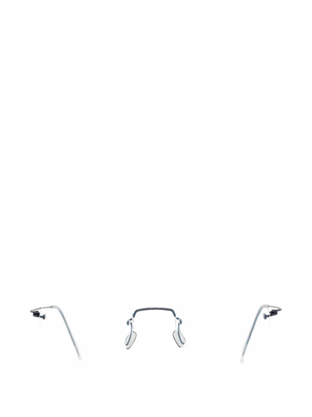 Lindberg Rimless Round-frame Glasses In Blau