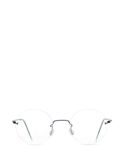 Lindberg rimless round-frame glasses