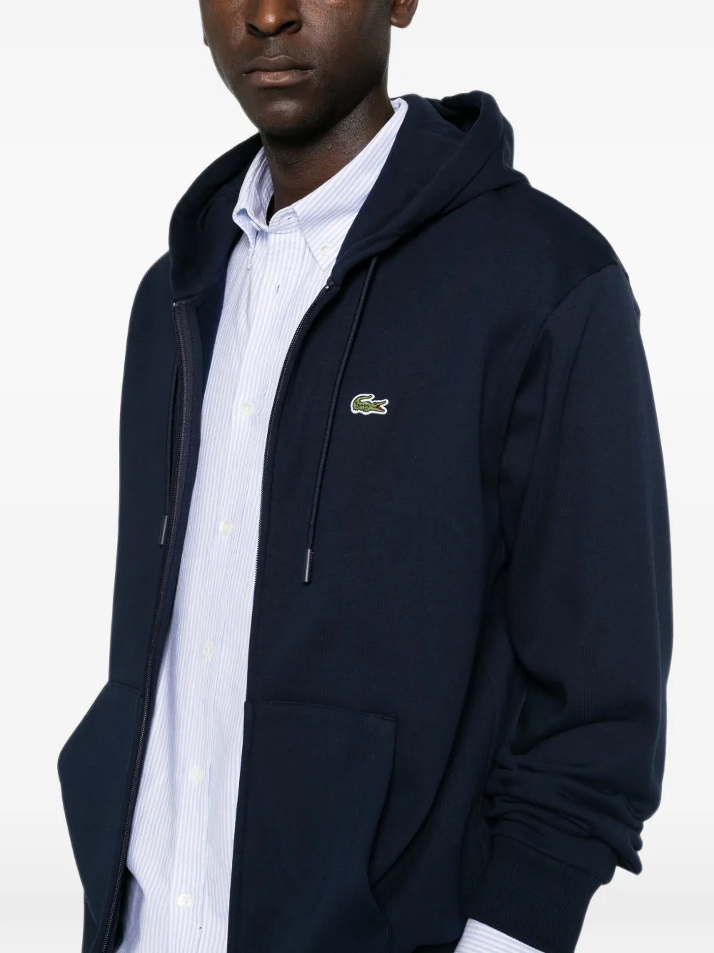 Lacoste Hoodie met logopatch Blauw