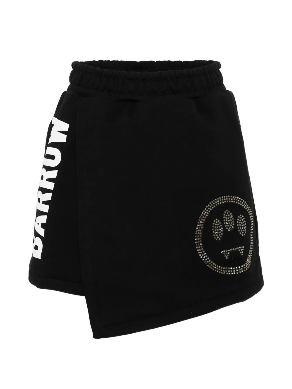 Barrow kids Rok met logoprint en wikkel-effect Zwart