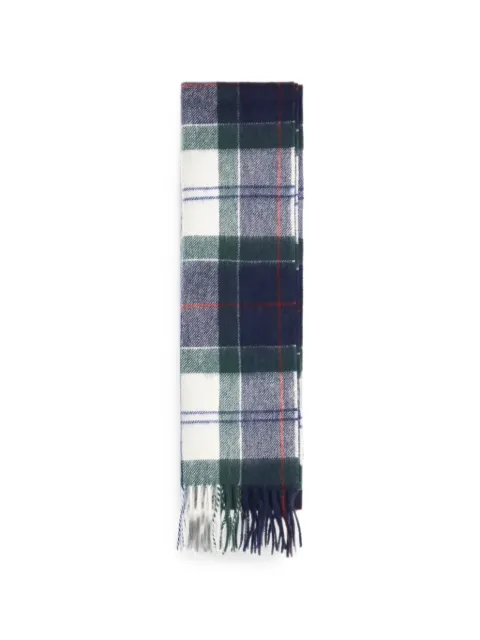 Barbour tartan fringed scarf