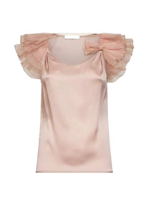 Alina bow-detail ruffled blouse