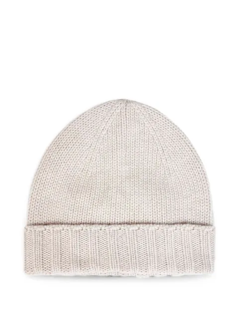 D4.0 gorro tejido de canalé con dobladillo vuelto