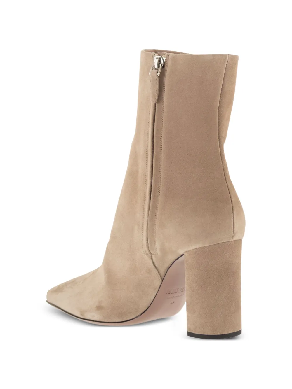 Paris Texas Anja pointed-toe ankle boots Beige