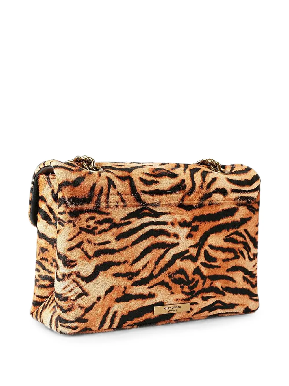 Kurt Geiger London Kensington schoudertas met tijgerprint Bruin