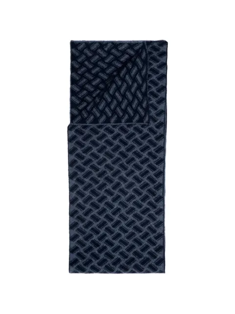 Drumohr Razor Blade geometric-pattern cashmere scarf