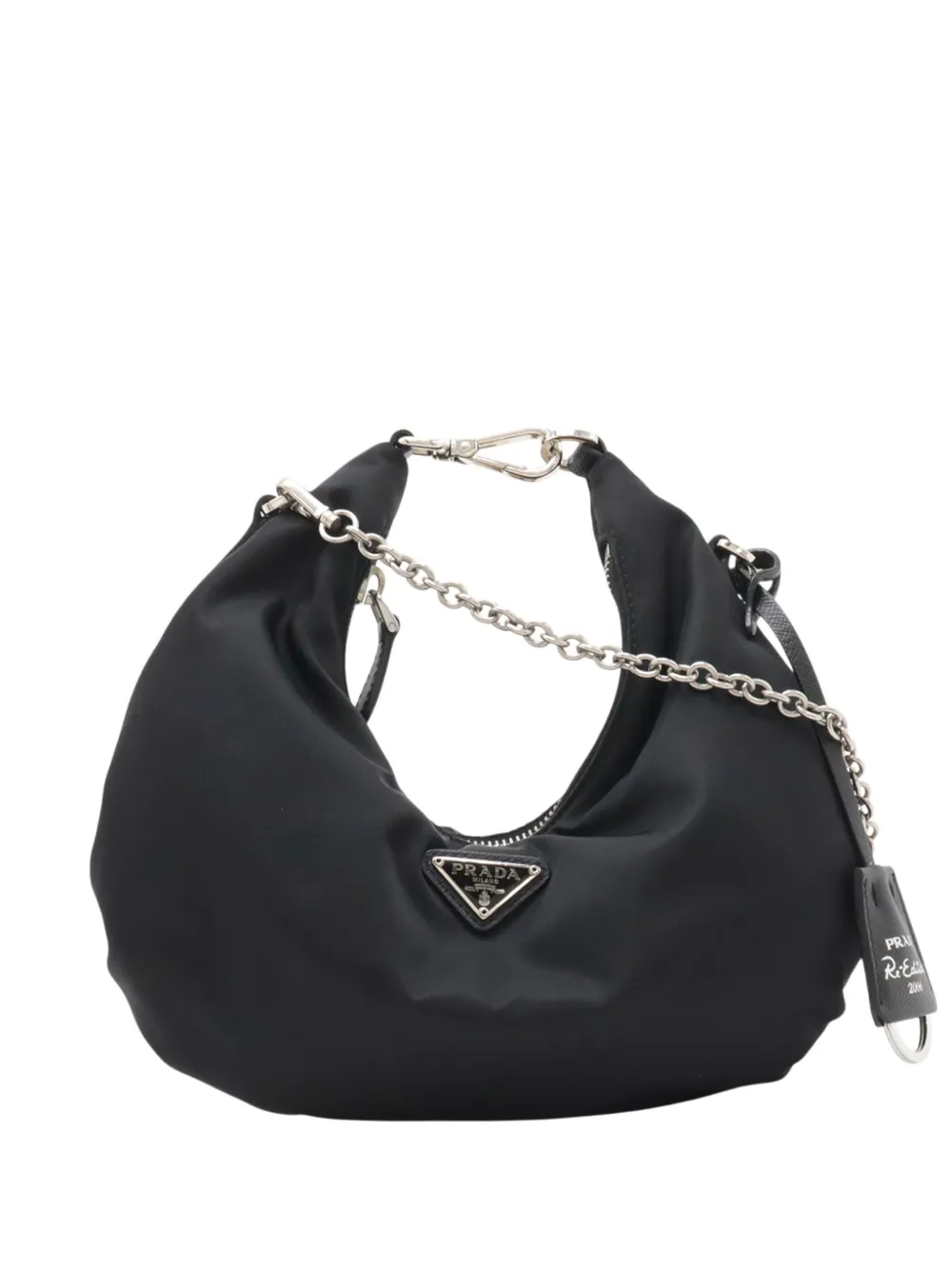 Prada Pre-Owned 2019-2026 Tessuto Re Edition 2006 Hobo satchel - Nero