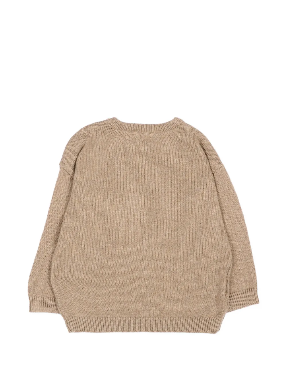 Mayoral Trui met knoopsluiting en dinosaurus-intarsia Beige