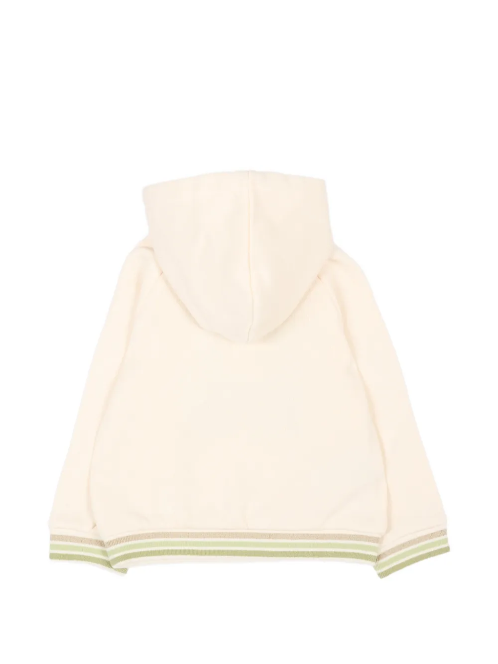Mayoral Hoodie met borduurwerk en gestreepte afwerking Beige