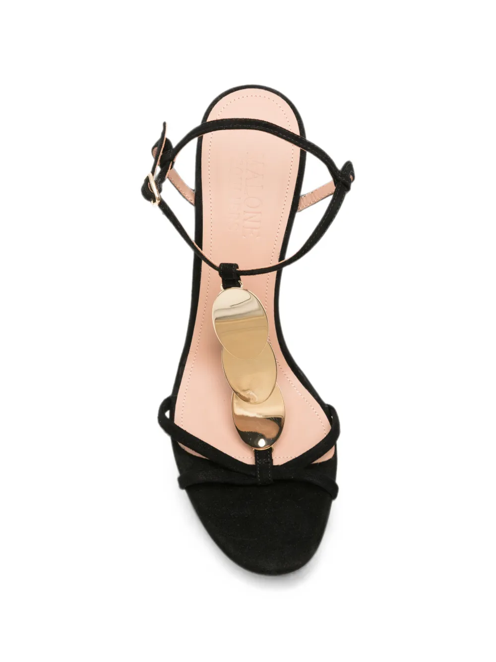 Malone Souliers embellished T-bar sandals Zwart