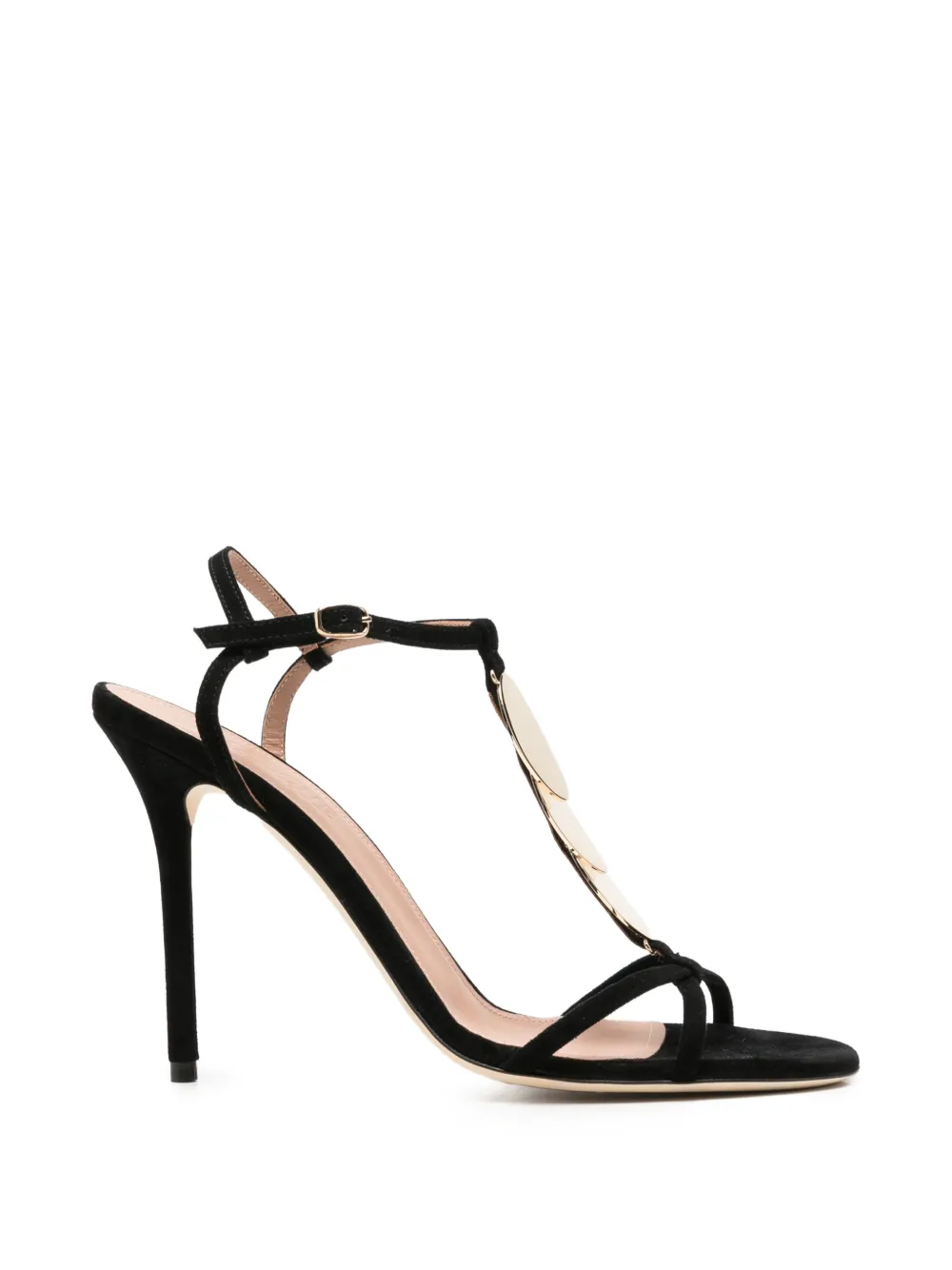 Malone Souliers embellished T-bar sandals Zwart