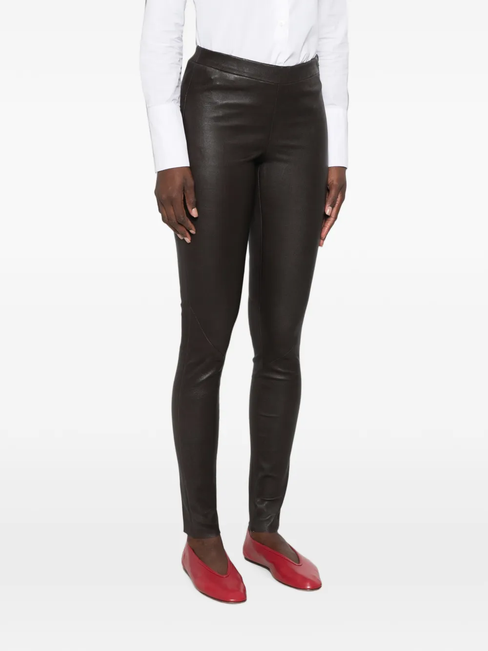 Arma Roche leren legging Bruin