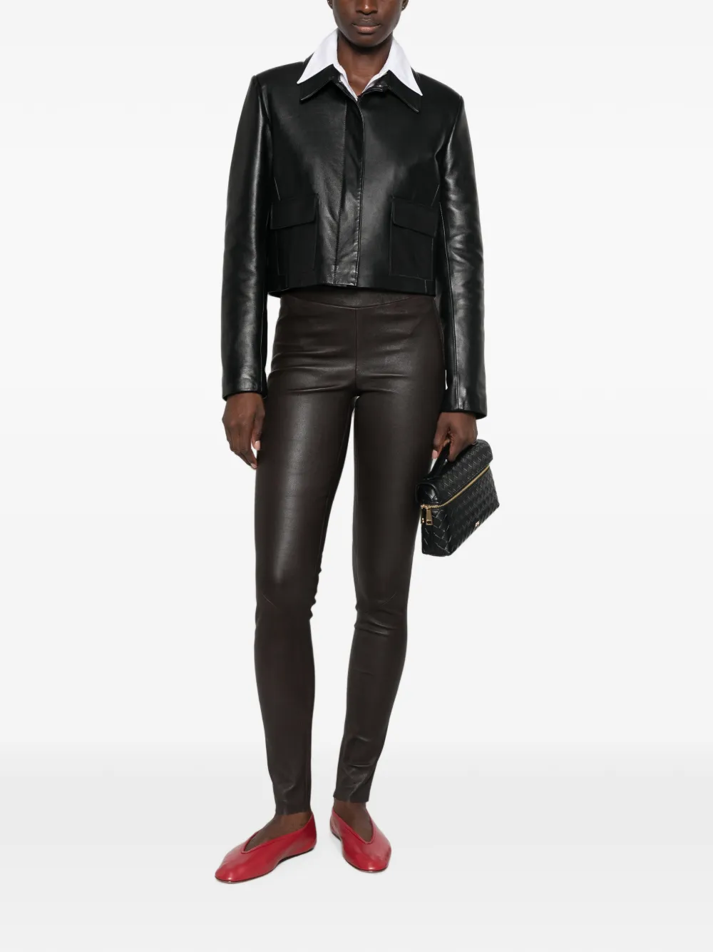 Arma Roche leren legging Bruin