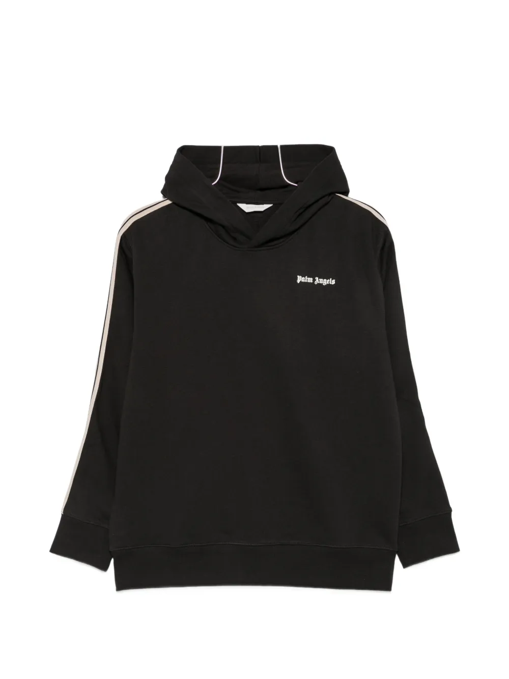 Palm Angels Kids logo-print side-stripe hoodie - Schwarz