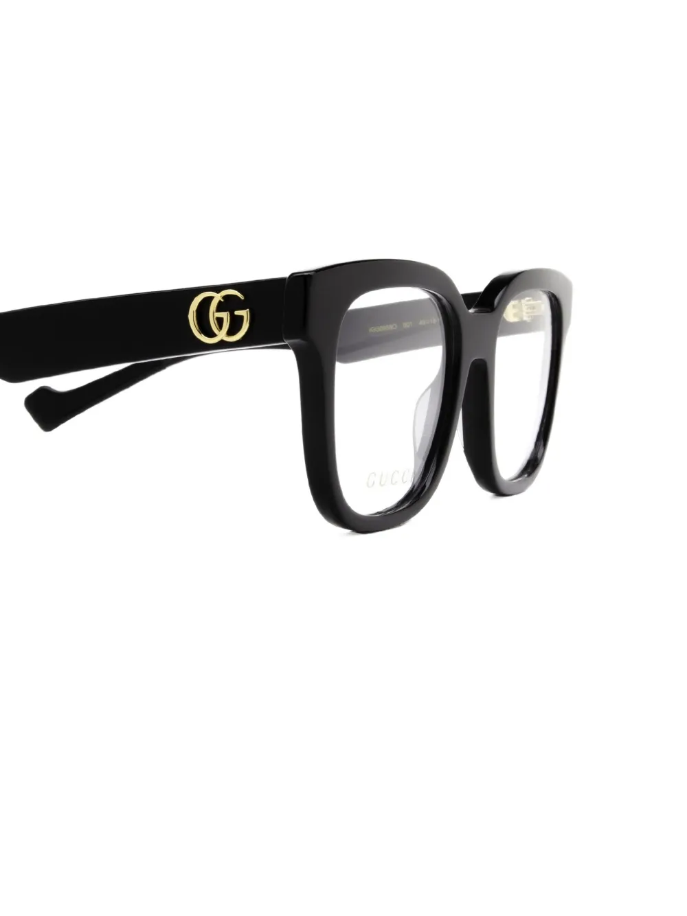 Gucci Eyewear Double G square-frame glasses Zwart