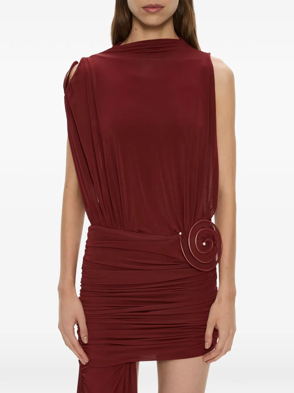 Christopher Esber Aurelia sculpted spiral-cascade mini dress