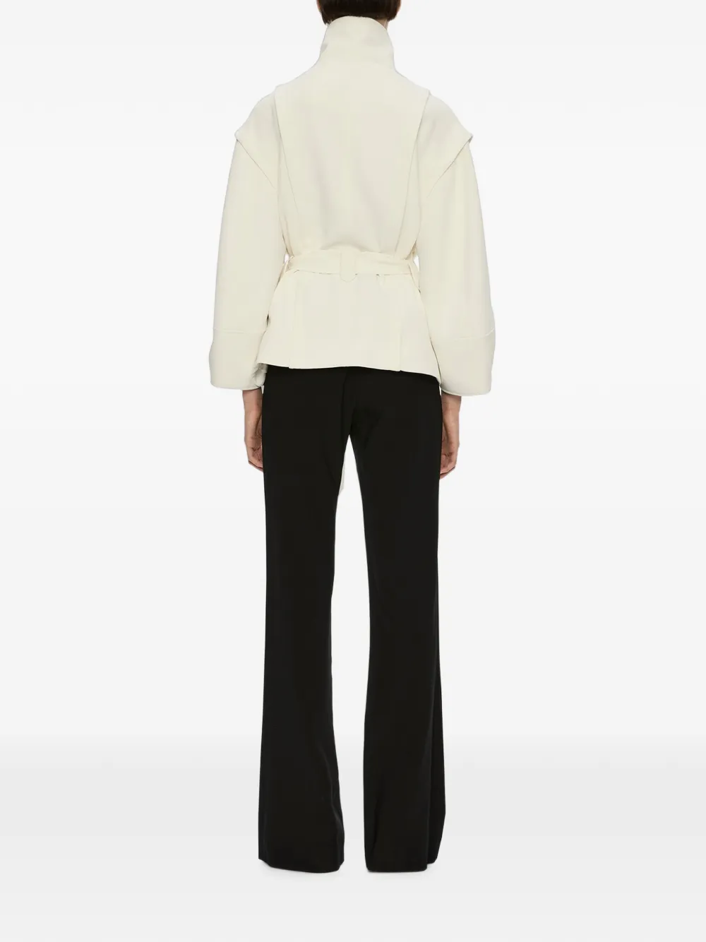 Christopher Esber Virelle Parapet Belt-waist Jacket in White, view 4