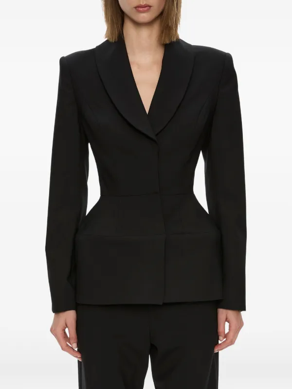 Christopher Esber Lea Peplum-waist Blazer in Black