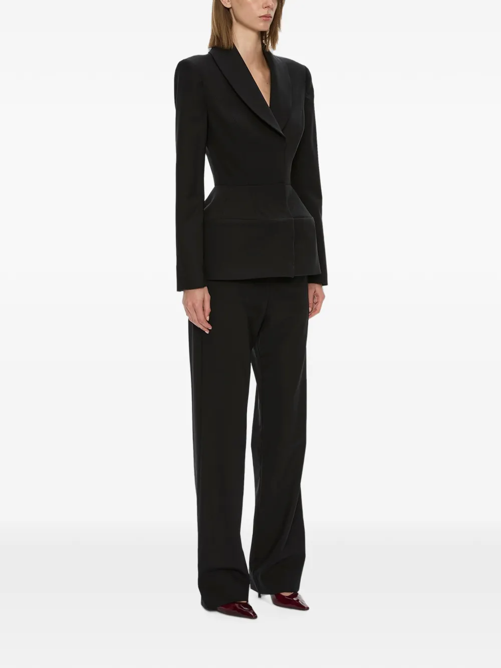 Christopher Esber Lea blazer met peplum-taille Zwart
