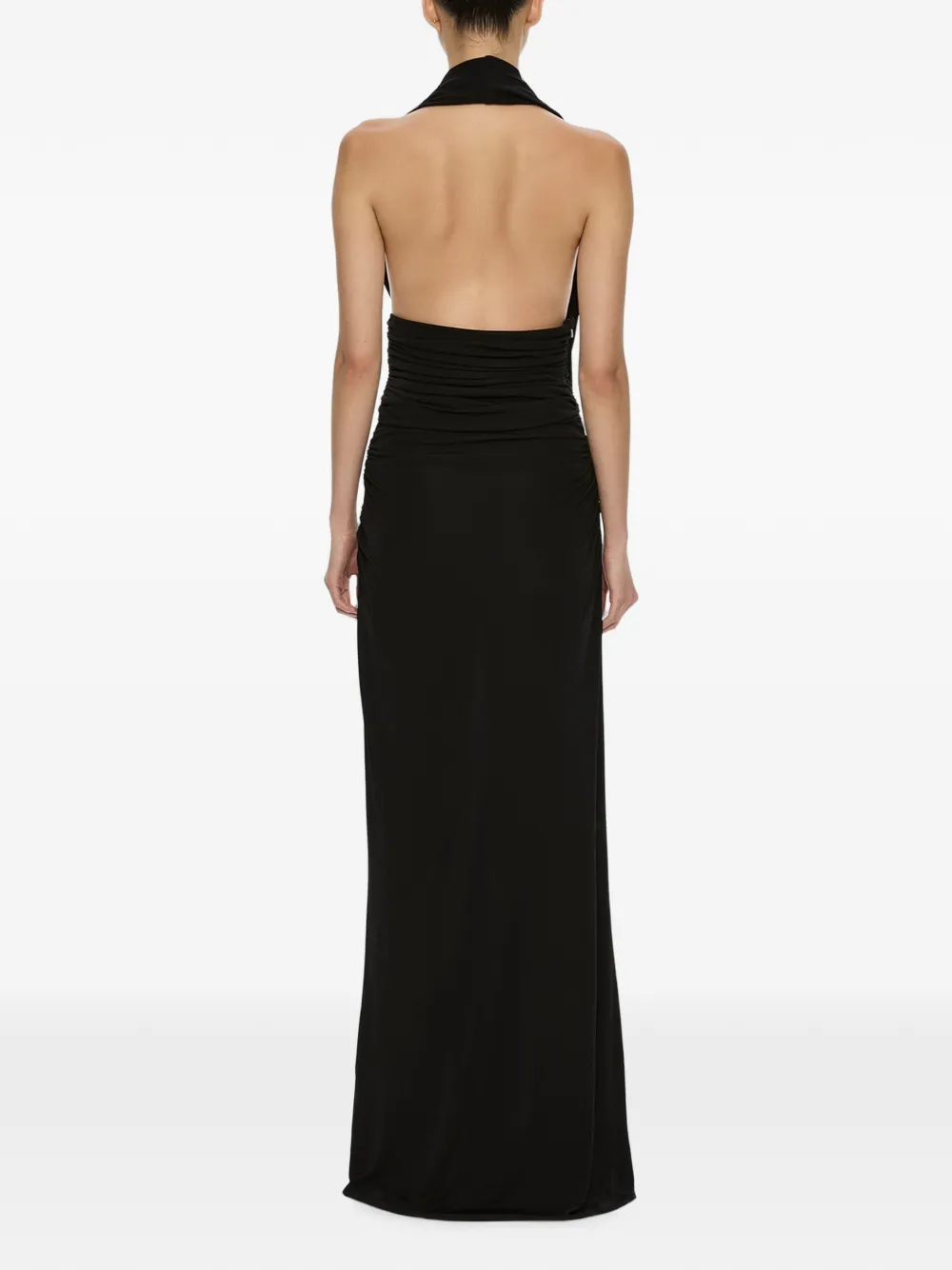 Christopher Esber Gedrapeerde cummerbund maxi-jurk Zwart