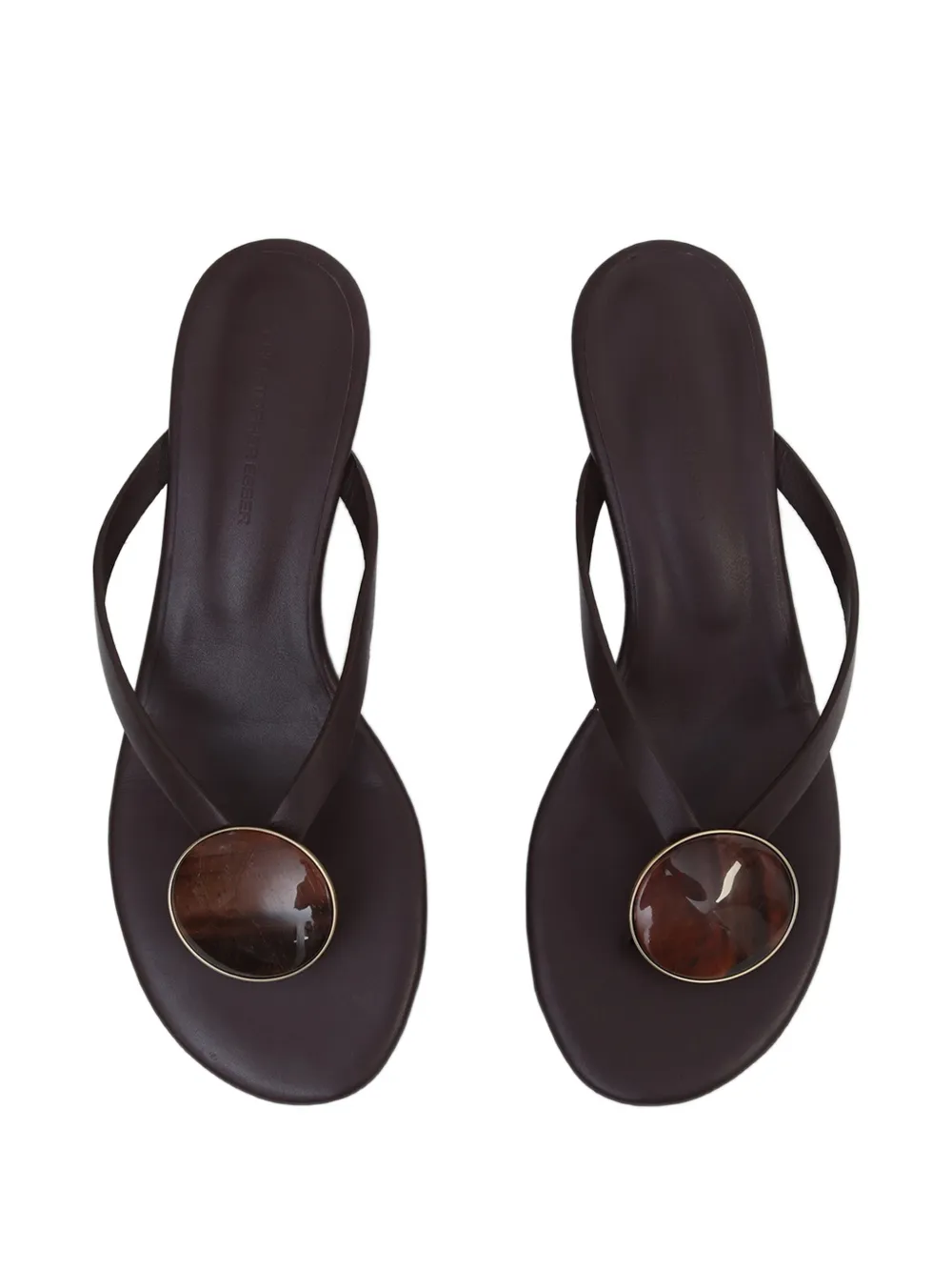 Christopher Esber Aura Quartz Wedge Sandals in Brown, view 2