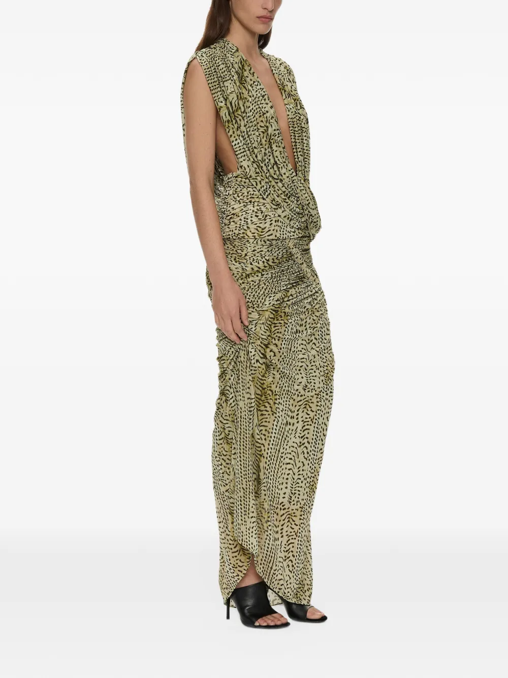 Christopher Esber Orion midi-rok met ruches Groen