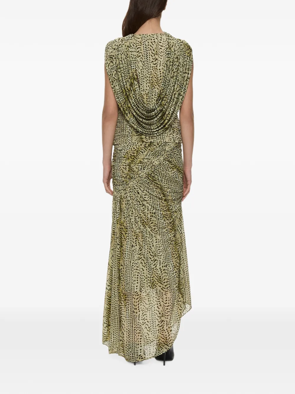 Christopher Esber Orion midi-rok met ruches Groen