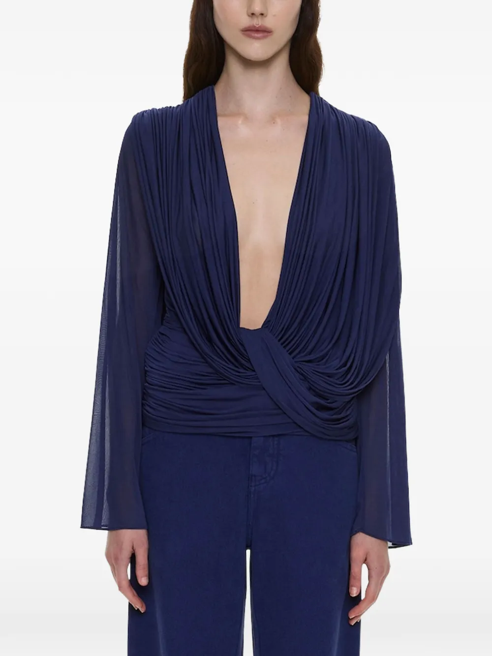 Christopher Esber Ripple Drape blouse Blauw