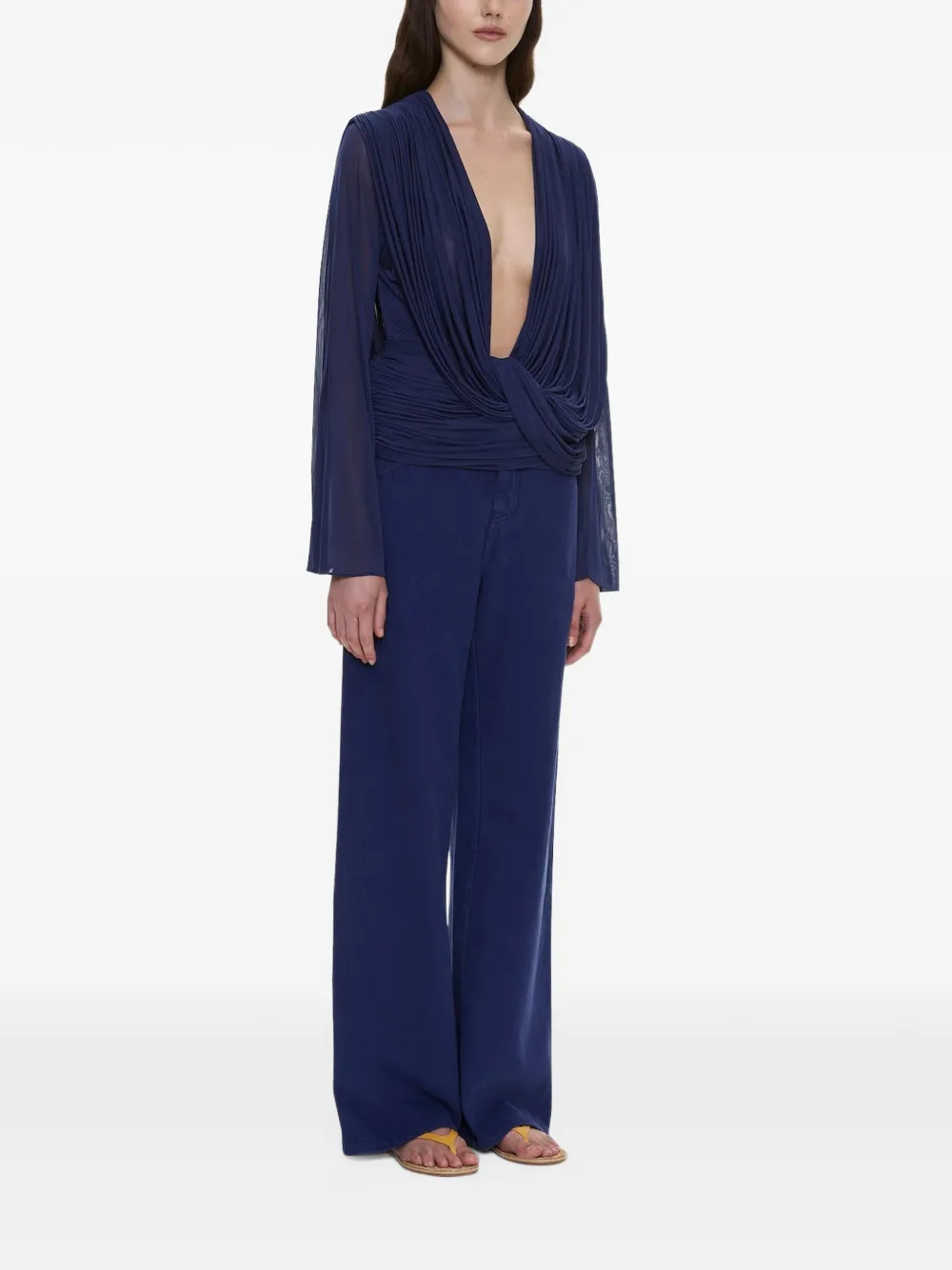 Christopher Esber Ripple Drape blouse Blauw