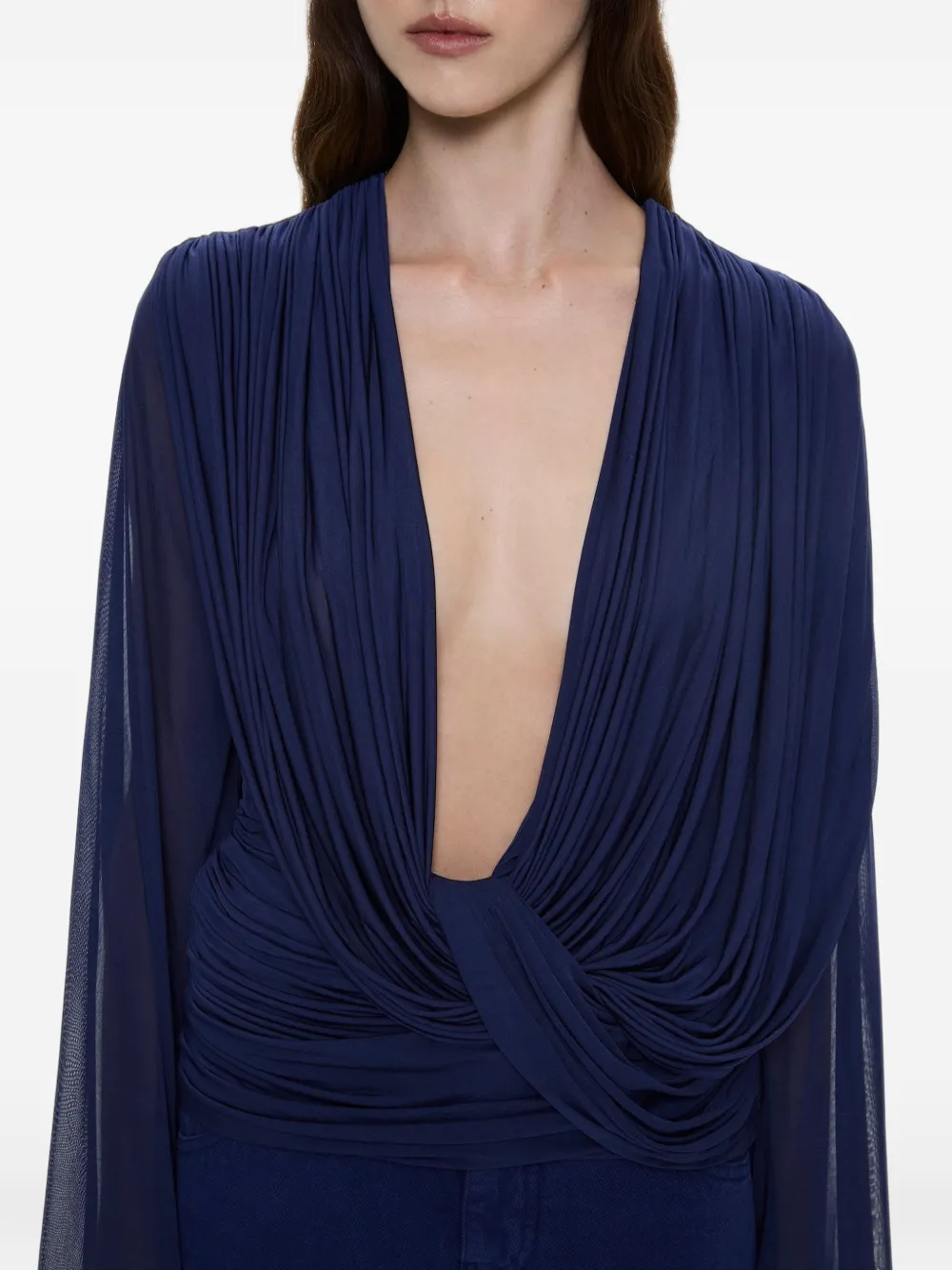 Christopher Esber Ripple Drape blouse Blauw