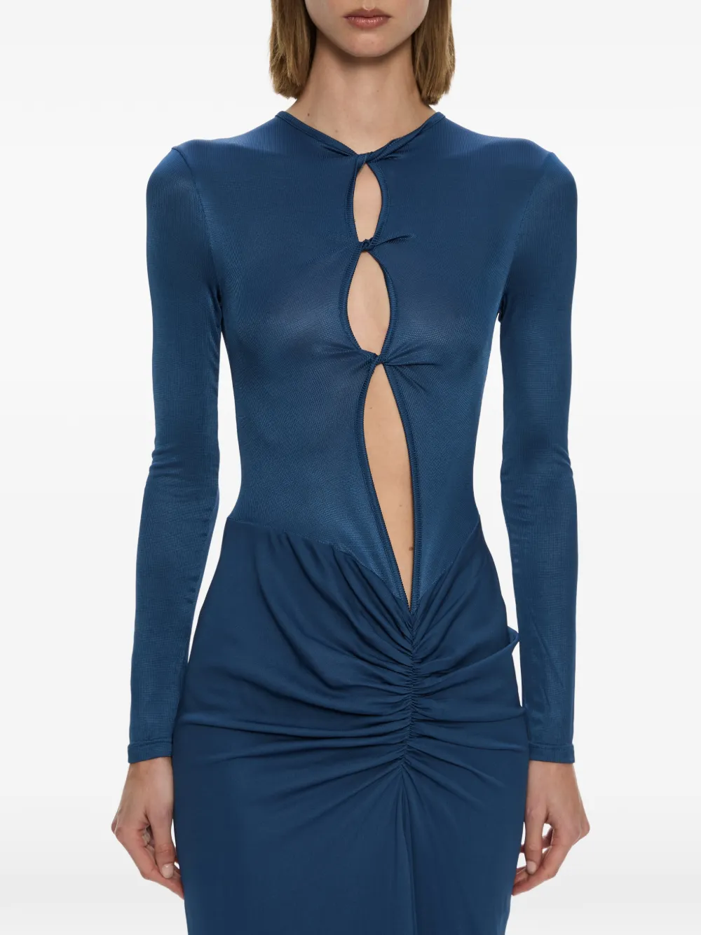 Christopher Esber open-twist ruched-detail maxi dress