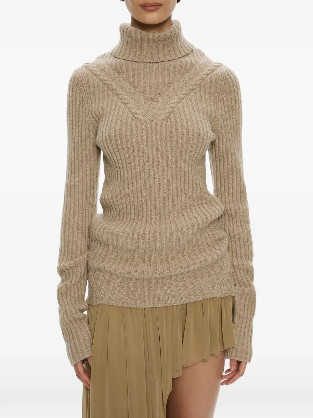 Christopher Esber Caia cable-knit sweater - Neutrals